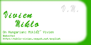 vivien miklo business card